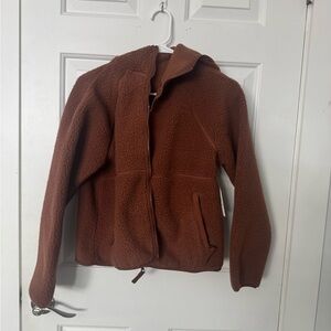 Rust orange zip up jacket